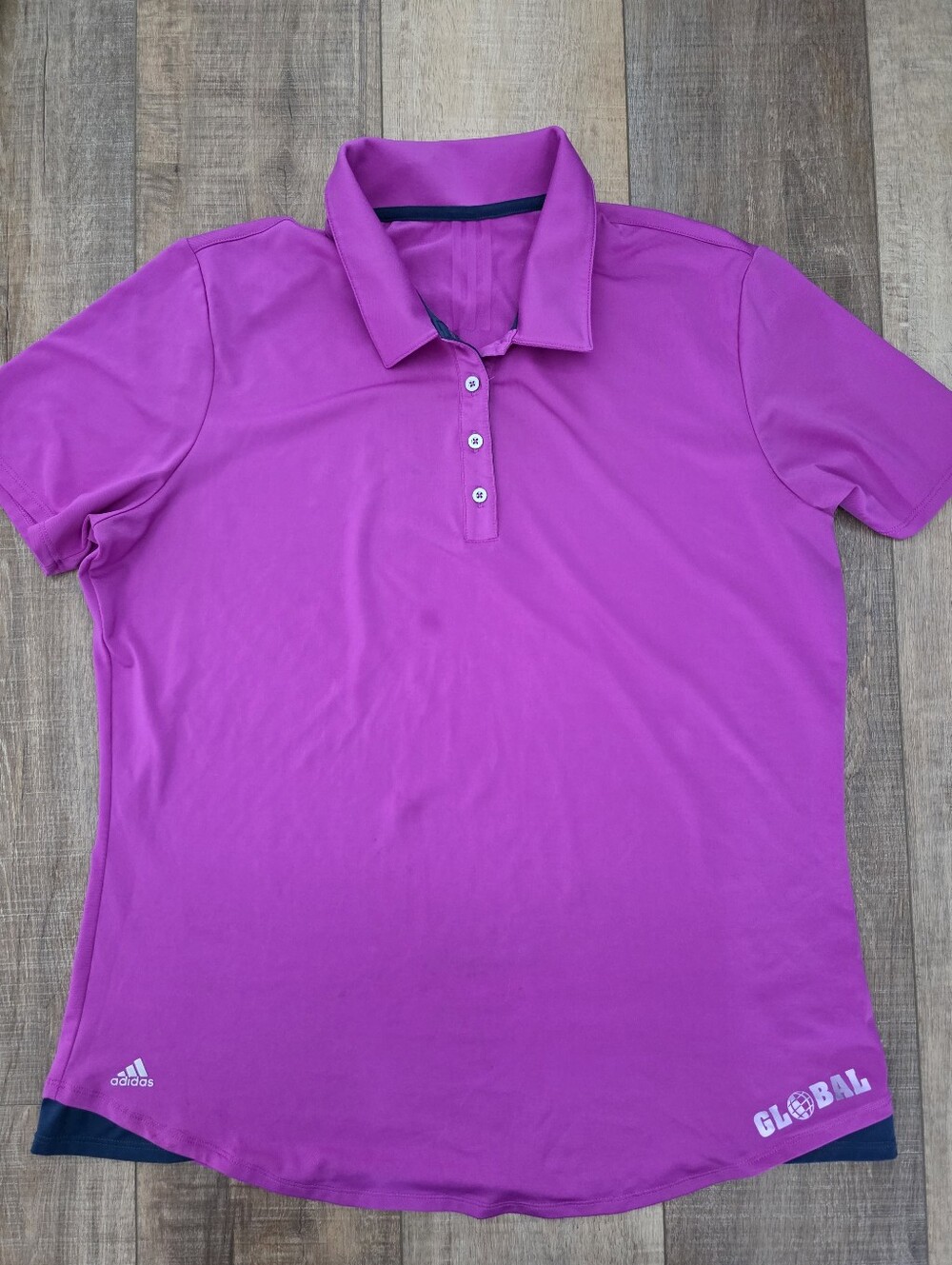 Adidas womens Magenta/Purple Polo Shirt - Size XXL